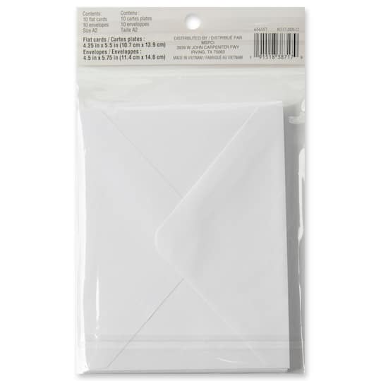 12 Packs: 10 ct. (120 total) 4.25" x 5.5" Flat Cards & Envelopes by Recollections
